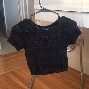 | TOPSHOP | Cropped Lacey Top